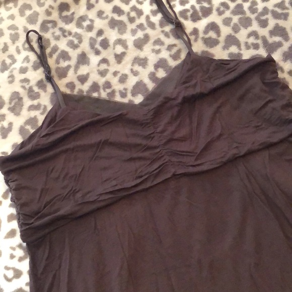 FINAL PRICE Motherhood Maternity Brown Sequin Mesh Cami Tank Top Rayon Medium - Picture 11 of 14